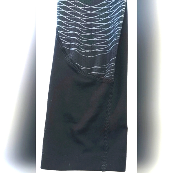 Nike Pro Hyperwarm Black Compression Training Pants with Gray Accents, Size L - Picture 3 of 6